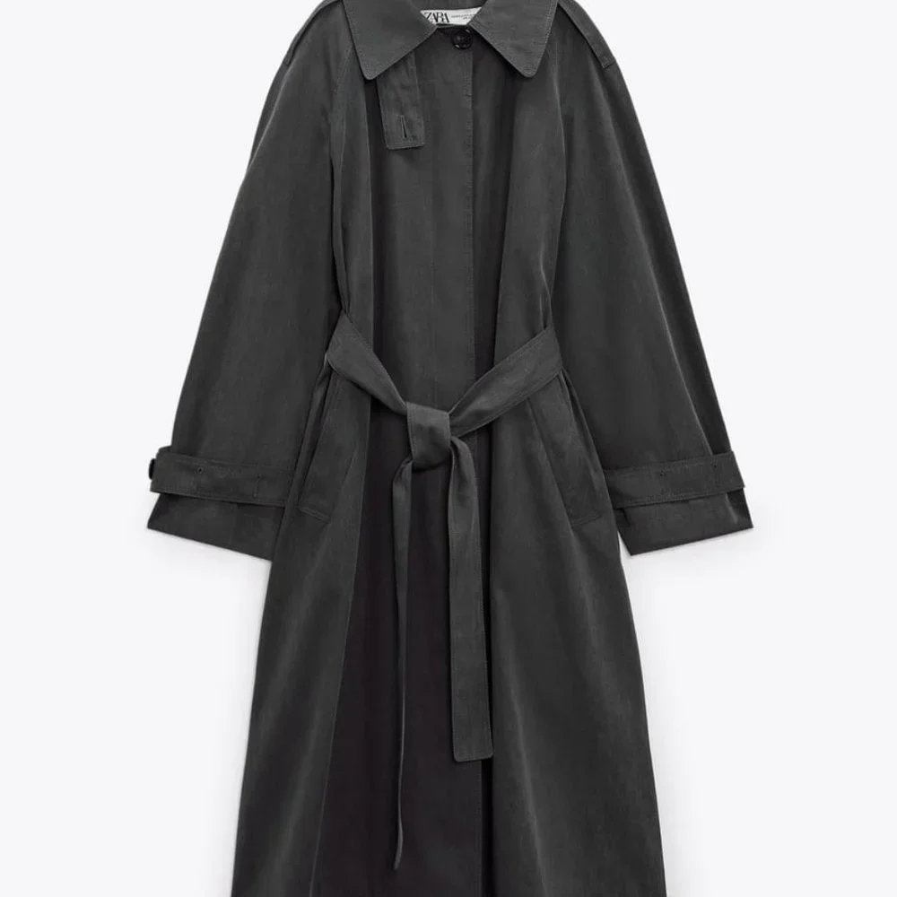 💮ZARA Oversized Minimalist Trench Coat Limited Edition M/L💮 - Picture 4 of 10